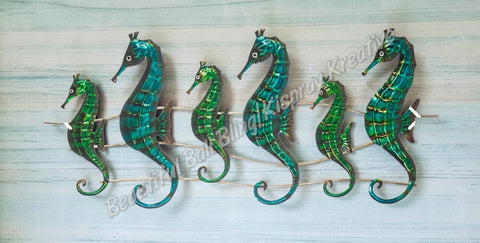 Wall art, seahorse family, approx 63 cm x 30 cm