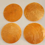 Capiz Shells 4 craft, 5cm, 2 predrilled holes, ORANGE