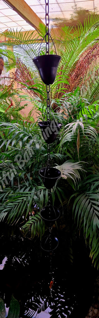 Rainchain,  Black, colour approximately 9cm x 120cm long