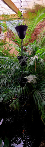 Rainchain,  Black, colour approximately 9cm x 120cm long
