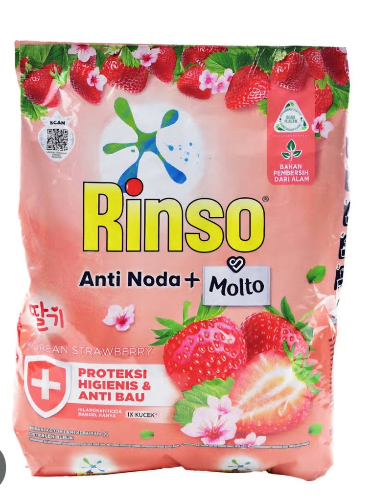 Rinso laundry detergent Sensifresh KOREAN STRAWBERRY POWDER 700 gram (#e)