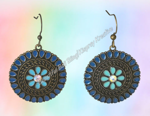 BOHO Earrings #6 complete length from top of hook approx 4 cm