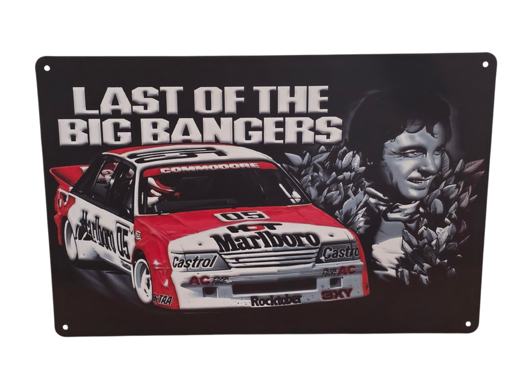 Decorative LAST OF THE BIG BANGERS BROCK  Retro plate,  approx 30cm x 20cm (#P22)
