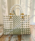 Jali Bag pearly handle Approximate size 28cm x 20cm x 16 cm