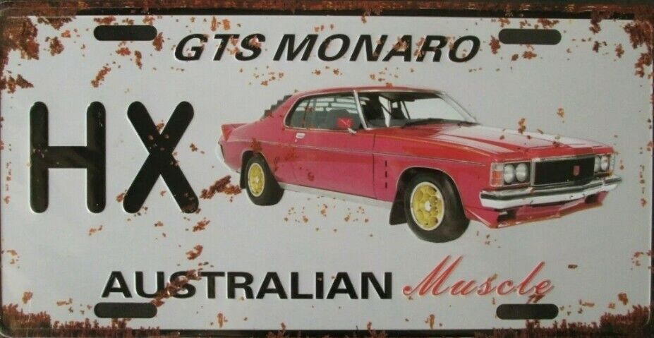 Car decorative plate,  HX MONARO approx 30cm x 15cm #0312