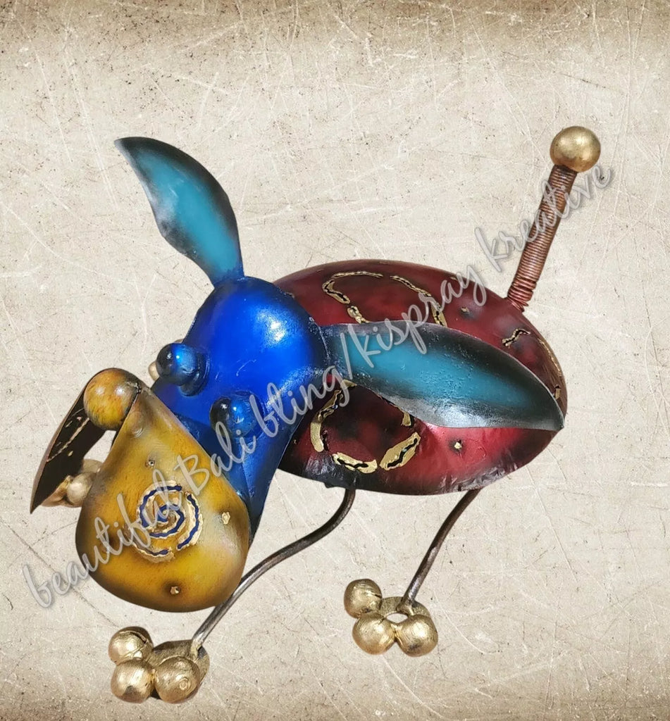 Mosquito coil holder, Dog red body blue/yellow face #3000