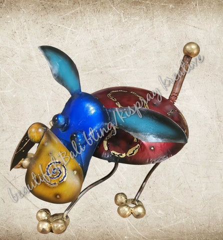 Mosquito coil holder, Dog red body blue/yellow face #3000