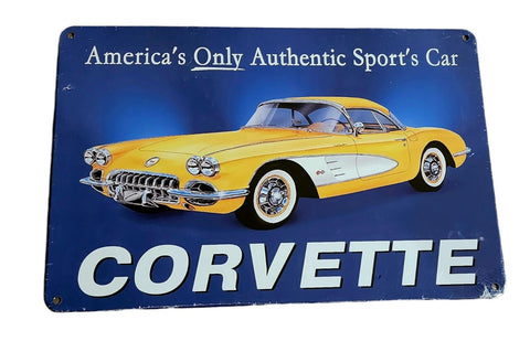 Decorative plate, Corvette Retro approx 30cm x 20cm #0460