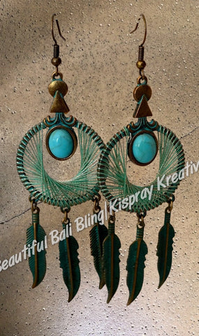 BOHO Earrings #34 complete length approx 10 cm