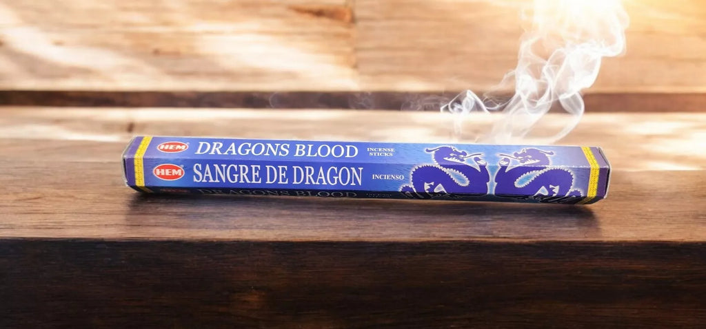 Incense HEM Brand Incense DRAGONS BLOOD (BLUE) Sticks 20 sticks per pack Hexagonal