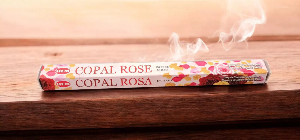 Incense HEM Brand Incense COPAL ROSE Sticks 20 sticks per pack Hexagonal (B)