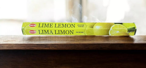 HEM Brand Incense Sticks  LIME LEMON 20 sticks per pack Hexagonal