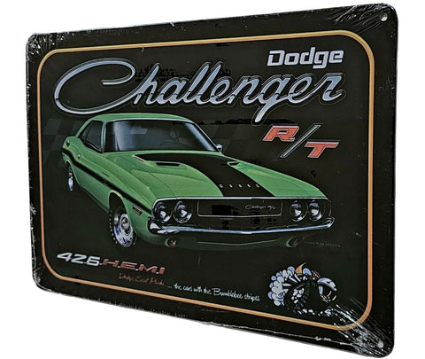 Decorative plate, Dodge Challenger R/T Retro approx 30cm x 20cm #0463