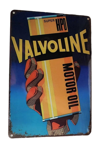 Decorative Valvoline Motor Oil Retro plate approx 30cm x 20cm