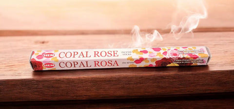 Incense HEM Brand Incense COPAL ROSE Sticks 6 PACKS X  20 sticks per pack Hexagonal