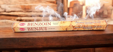 Incense HEM Brand Incense Sticks BENZOI 6 PACKS x 20 sticks per pack Hexagonal