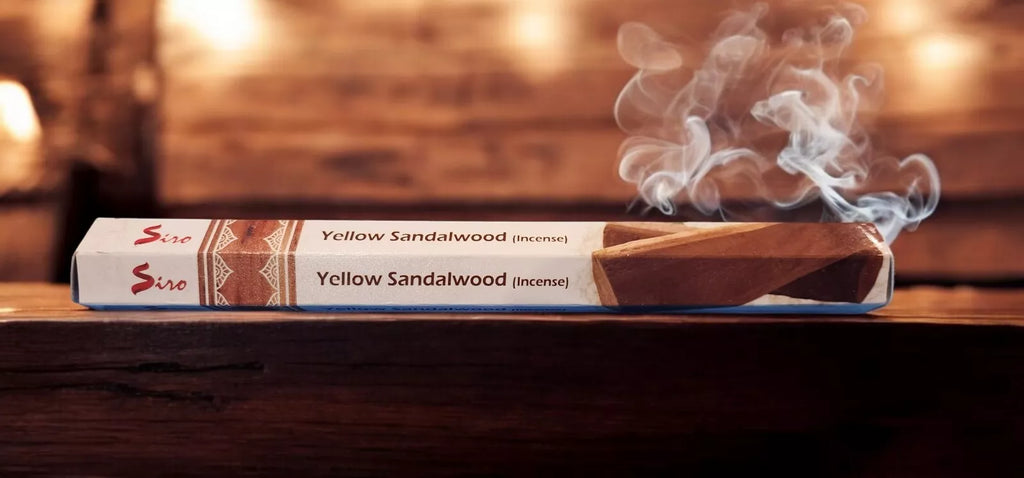 Incense Siro Brand Incense Sticks Fresh Yellow Sandalwood 20 sticks per pack Hexagonal