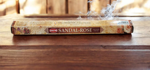 Incense HEM Brand Incense Sticks SANDAL ROSE 20 sticks per pack Hexagonal