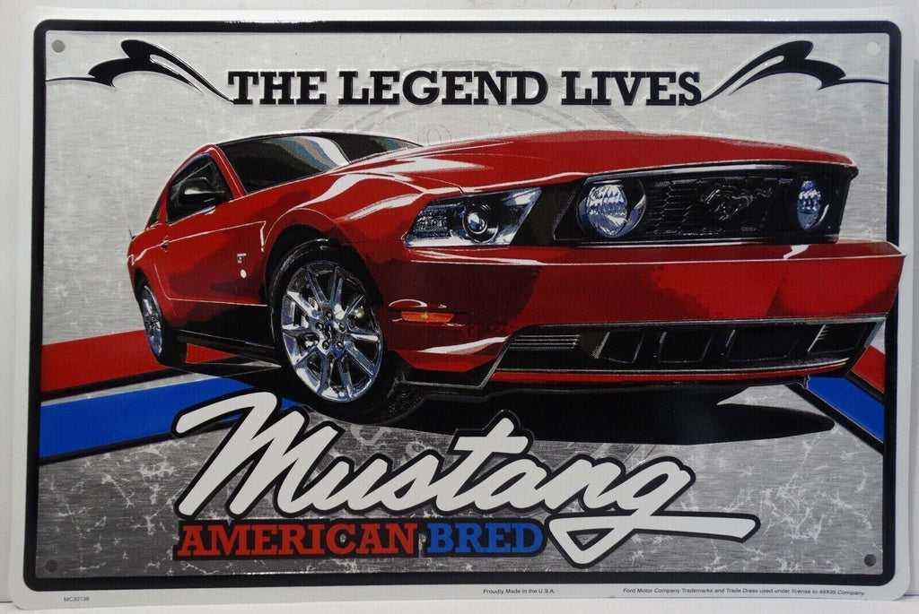 Decorative MUSTANG AMERICAN LEGENDRetro plate,  approx 30cm x 20cm #0570