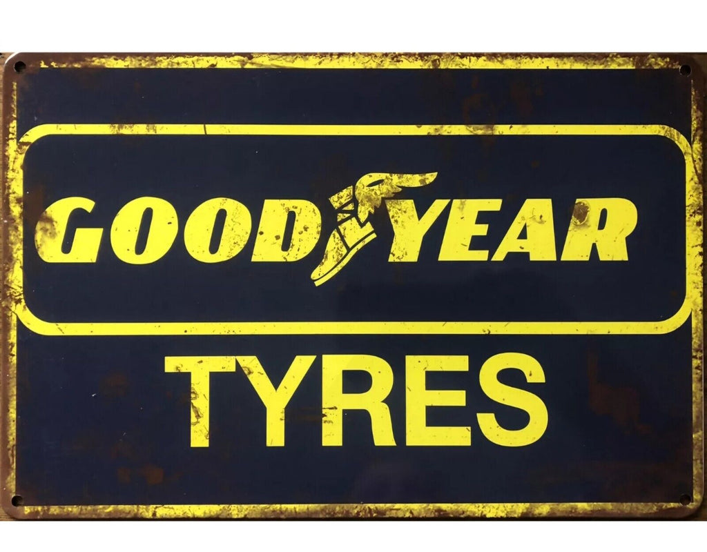 Decorative Goodyear tyres Retro plate,  approx 30cm x 20cm #0578