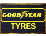 Decorative Goodyear tyres Retro plate,  approx 30cm x 20cm #0578