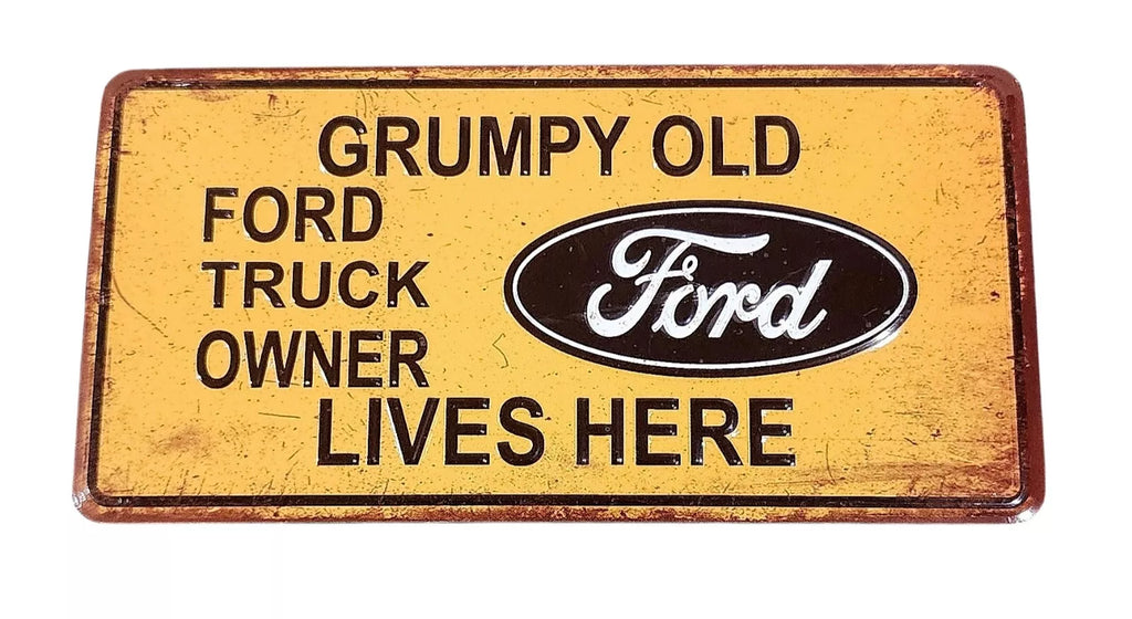 Magnet GRUMPY OLD FORD TRUCK DRIVER 12 x 6 cm approx #2218