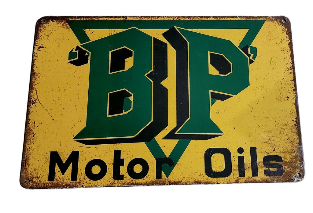 Decorative plate,  BP Motor Oil Retro approx 30cm x 20 cm #0406