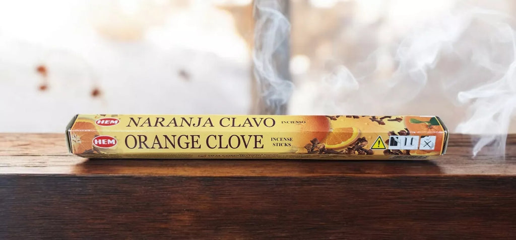 Incense HEM Brand Incense Sticks ORANGE CLOVE 20 sticks per pack Hexagonal