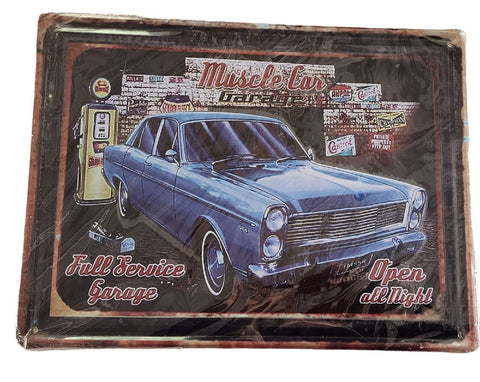 Decorative plate, Muscle Car Retro approx 30cm x 40 cm #0558