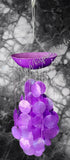 Capiz shell wind chime Dome top Purple 50cm drop  x 15cm wide approx #0141