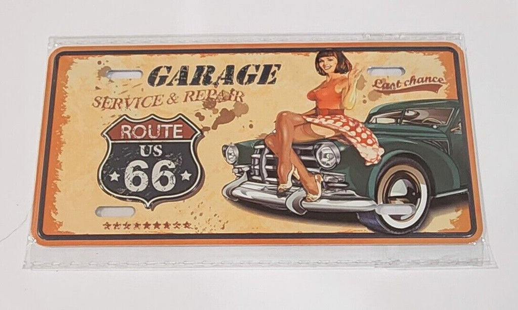 Magnet, GARAGE ROUTE 66 12 x 6 cm approx #0646