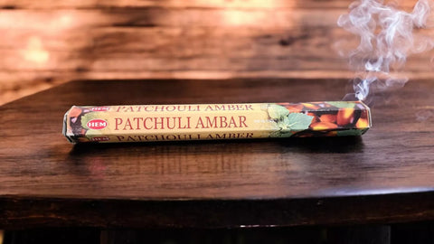 Incense HEM Brand Incense Sticks PATCHOULI AMBER 20 sticks per pack Hexagonal