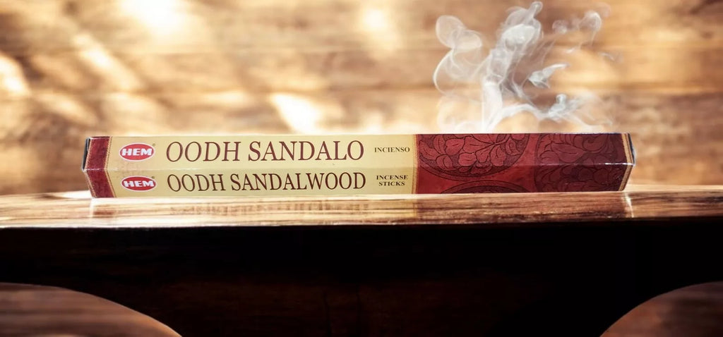 Incense HEM Brand Incense OODH SANDALWOOD Sticks 20 sticks per pack Hexagonal ( B)