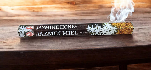 HEM Brand Incense Sticks  JASMINE HONEY 6 PACKS X 20 sticks per pack Hexagonal