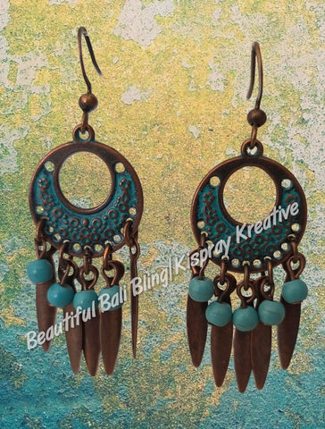 BOHO Earrings #59 complete length approx 6 cm
