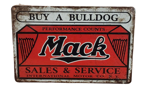 Decorative Mack Sales & Service Retro plate,  approx 30cm x 20cm