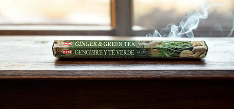 Incense HEM Brand Incense GINGER & GREEN TEA Sticks 20 sticks per pack Hexagonal