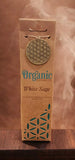 Incense cones Organic Goodness WHITE SAGE 12 jumbo incense coness & holder in a gift bag