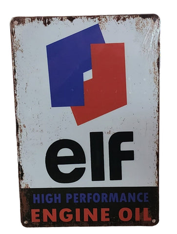 Decorative Elf Motor Oil retro plate,  approx 30cm x 20cm