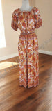 Peasant/Boho  2 piece outfit, long pants, with side slits approx 23cm long pants bottoms to suit to size 14 #5