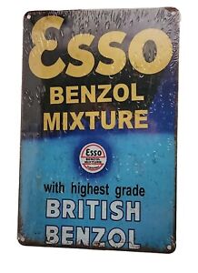 Decorative ESSO Benzol Mixture Retro  plate approx 30cm x 20cm #0465