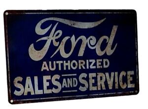 Decorative  Ford Authorized Sales  Retro  plate approx 30cm x 20cm