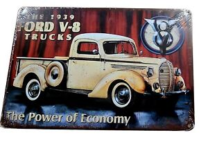 Decorative 1939 Ford V9 trucks Retro plate,  approx 30cm x 20cm