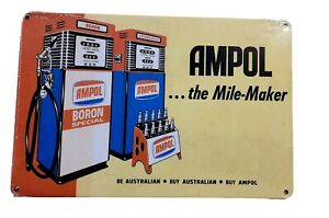 Decorative Ampol Mile maker Retro plate,  approx 30cm x 20cm #0414