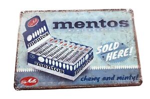 Decorative Mentos Chewy Mint Retro plate,  approx 30cm x 20cm #0421