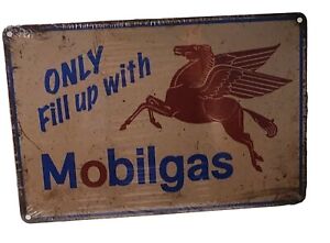 Decorative Mobile gas Flying Horse Retro plate approx 30cm x 20cm #0476