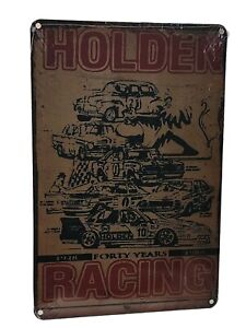 Decorative Holden Racing 40 years Retro plate approx 30cm x 20cm
