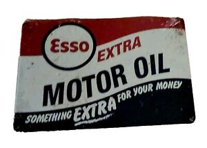 Decorative Esso Extra Motor oil Retro plate,  approx 30cm x 20cm