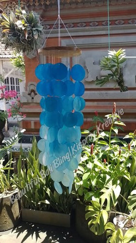 Capiz shell wind chime 60 cm drop  x 14 cm wide approx #0113