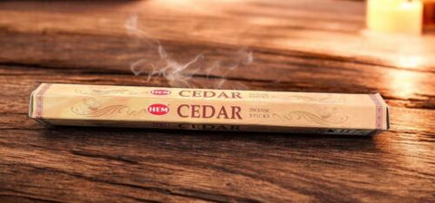 Incense HEM Brand Incense Sticks CEDAR 20 sticks per pack Hexagonal